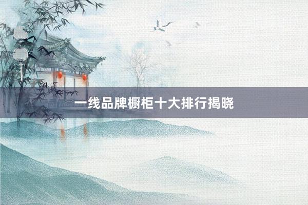 一线品牌橱柜十大排行揭晓